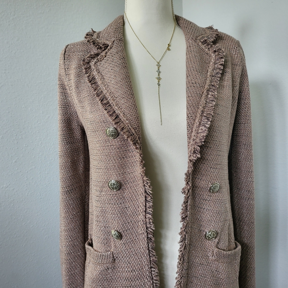 Chico's Women's Fringed Blazer Jacket - Picture 9 of 16